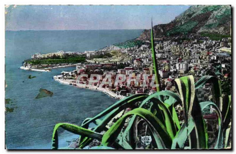 Old Postcard Principality of Monaco View of Monte Carlo and the Rock of Monaco