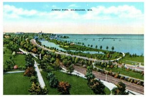 Lot 2 Juneau Park Milwaukee Wisconsin Linen Postcard