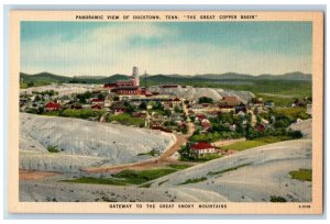 c1940's Great Smoky Mountains Gateway Panoramic View of Ducktown TN Postcard