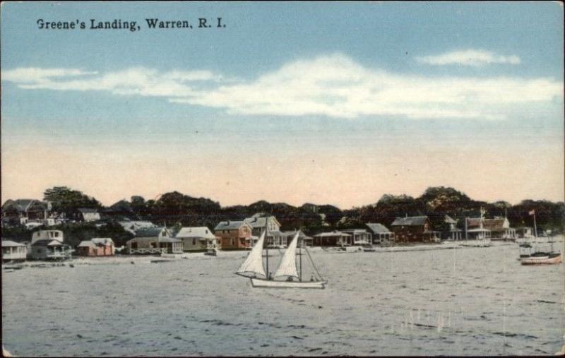 Warren RI Greene's Landing c1910 Postcard