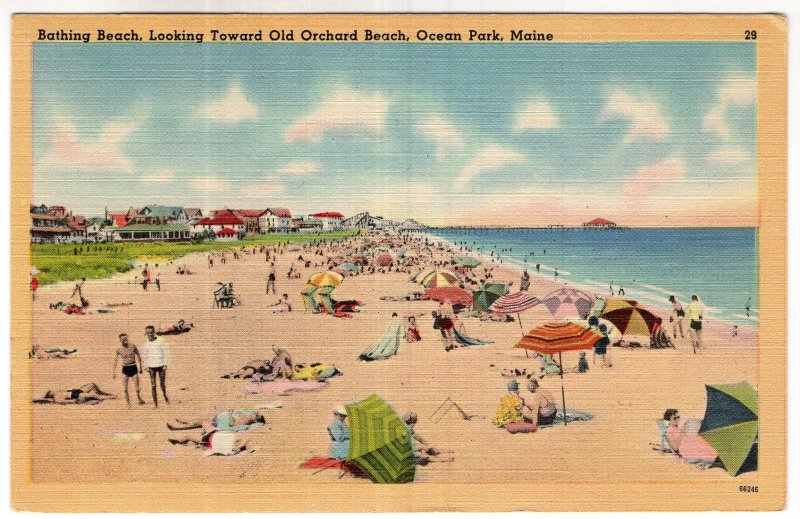 Ocean Park, Maine, Bathing Beach, Looking Toward Old Orchard Beach