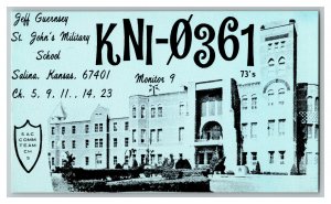 Postcard QSL Radio Card From Salina Kansas KNI-0361