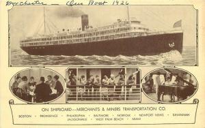 Advertising 1920s Steamship Postcard Shipboard Merchants 13486