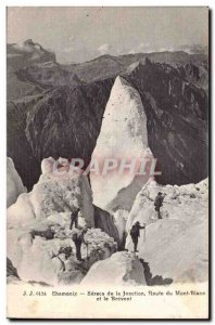 Chamonix Old Postcard Seracs of the Mont Blanc Road junction and the Brevent