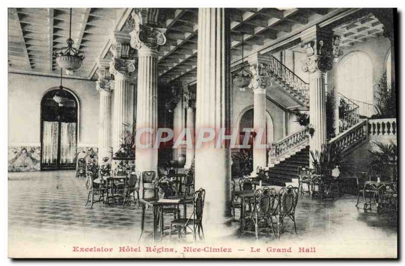 Old Postcard Excelsior Hotel Regina Nice Cimiez The Great Hall