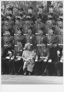Queen Mother With Military Army Rare 1980s Holland Photo Postcard
