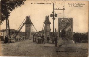 CPA AK LIBOURNE - Entrée du pont metallique (192986)