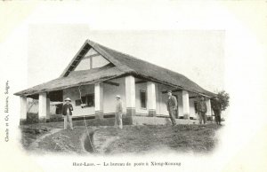 PC CPA LAOS INDOCHINA LE BUREAU DE POSTE XIENG KOUANG (b23420)