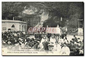 Old Postcard Lourdes Grotto St. Sacrement