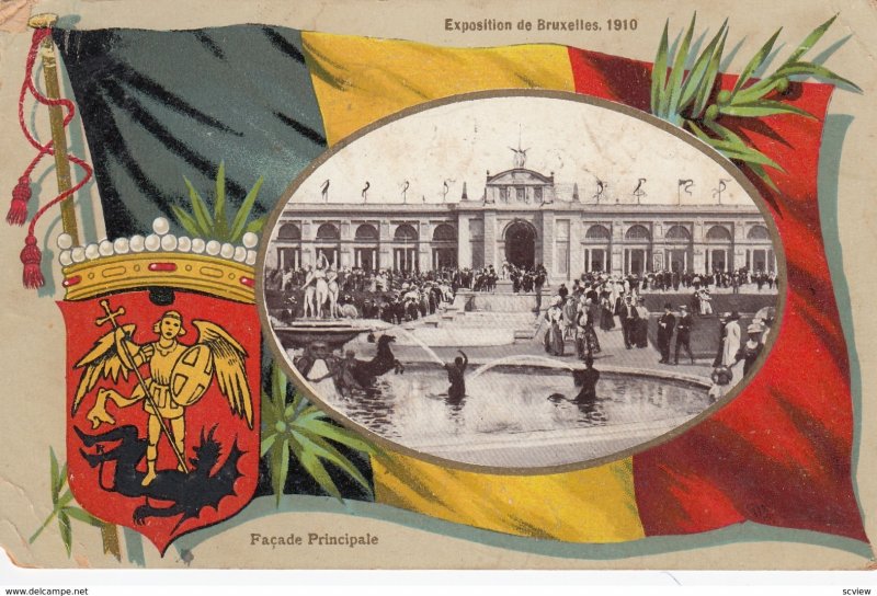 BRUXELLES , 1910 Exposition ; Facade Principale