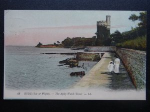 Isle of Wight RYDE The Apley Watch Tower c1912 Postcard by Levy LL.42