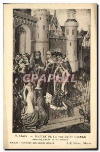 Postcard Old Master of the Life of St. Ursula Embarkation of St. Ursula