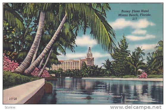 Roney Plaza Hotel, Miami Beach, Florida, 30-40s