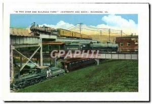 Postcard Old Is Over One Two Go Richmond Railroad Train Fare White House of t...