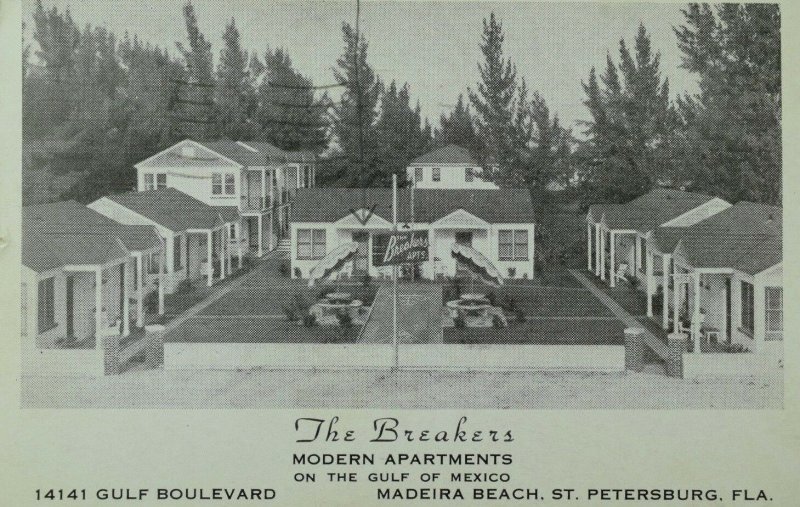 1930's-40's The Breakers Modern Apartments, St. Petersburg, FLA. Postcard F71
