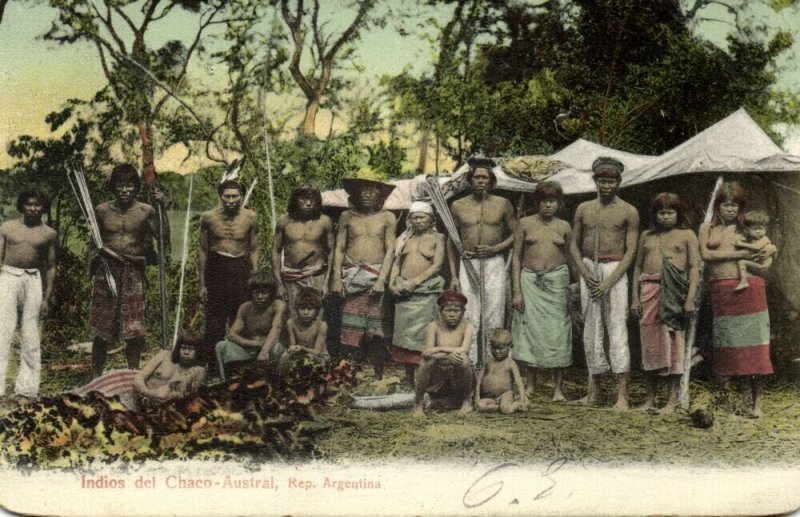 argentina CHACO Indios Chamacoco Group of Nude Indians 1906