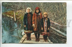 461014 RUSSIA Northeastern Siberia Yukaghir girls in national dress Granberg