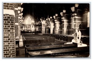 RPPC Cathedral Interior Napier New Zealand UNP Postcard W3