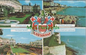 Sussex Postcard -Eastbourne, Burlington Hotel, Sea Front, Carpet Gardens RS35686