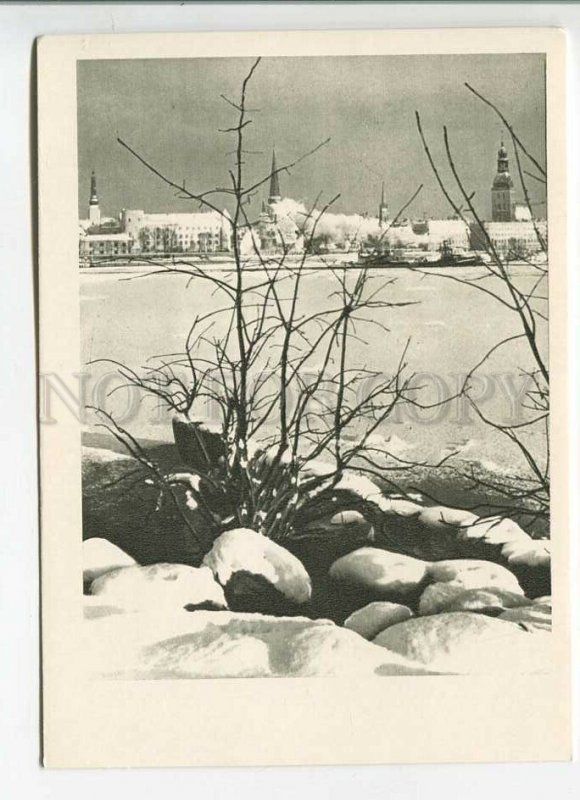 479246 USSR 1960 year Latvia Riga in winter circulation 20000 postcard