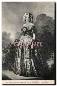 Old Postcard The Duchess of Aumale By Winterhaller Folklore Costume