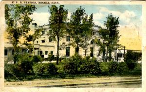 Canada - Saskatchewan, Regina. CPR Station   (Damaged)