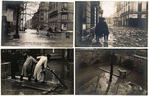 FRANCE FLOODS 1910, FRANCE 300 Vintage Postcards (L5560)