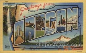 Oregon Large Letter State 1953 postal used 1956
