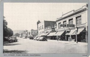 Paso Robles California 12th Street Coke Sign Vintage Postcard AA18131