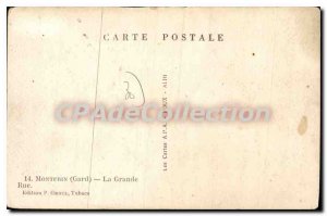 Postcard Old Montfrin La Grande Rue