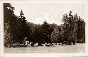 Mount Rainier from Longmire WA Washington Ellis 188 Real Photo Postcard G25