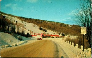 Bromley Ski Area Snow Clearing Manchester Vermont VT UNP Chrome Postcard T10