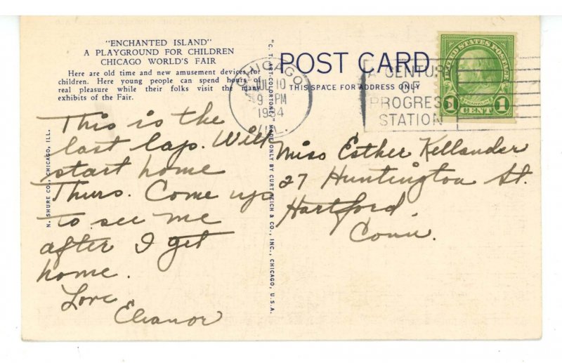 IL - Chicago. 1933-34 World's Fair. Enchanted Island