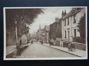 Devon KINGSBRIDGE Fore Street showing ALBION HOTEL c1920 Postcard by Frith