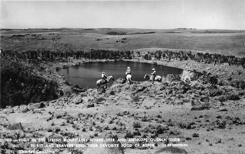 Postcard RPPC Oregon French Glen 1950s Steens Mountains Antelope 23-2028