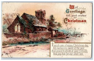 White Bear Minnesota MN Postcard Christmas Greetings House Scene 1919 Antique