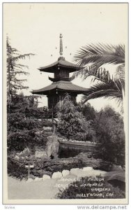 RP, Japanese Pagona, Japanese Gardens, Hollywood, California, 1930-1950s