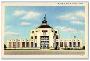c1940's Municipal Airport Terminal Building Tower View Houston Texas TX Postcard