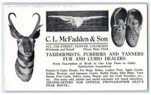 McFadden Taxidermy Fur Store Interior View Denver Colorado CO Unposted Postcard