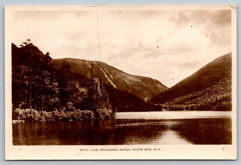 RPPC - Echo Lake  White Mountains  New Hampshire - Real Photo Postcard  c1930