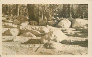 Boulders Glacier 1926 McCloud California Siskiyou RPPC Photo Postcard 20-12346