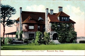 Vintage Boston Massachusetts Ma Postcard - Buzzards Bay - Joe Jefferson