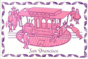 SAN FRANCISCO, CA Powell St CABLE CAR  1967 Sea Cliff Press Hippie Era Postcard