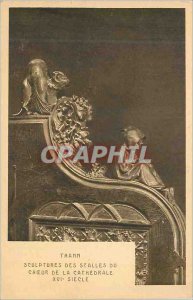 Old Postcard Thann Stalls Sculpture of the Cathedral Choir XVI Siecle