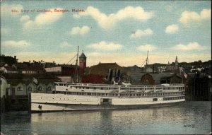 Bangor Maine ME Boat Steamship Vintage Postcard