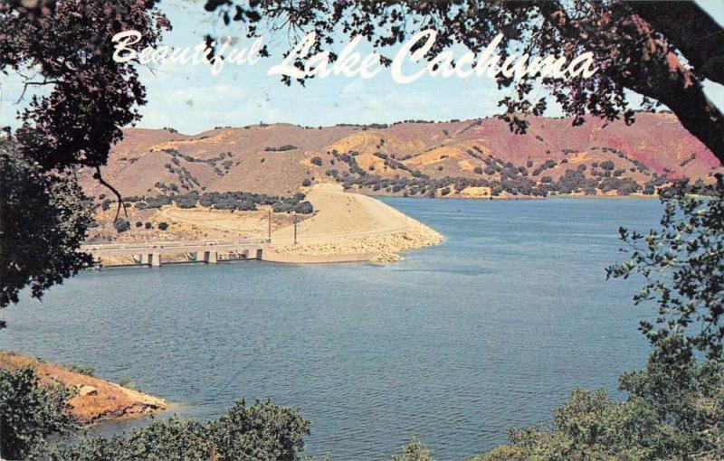 Lake Cachuma California panoramic birds eye view of area vintage pc ZA440642