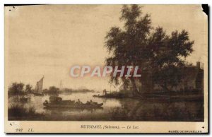 Old Postcard Ruysdael Lake Museum Brussels