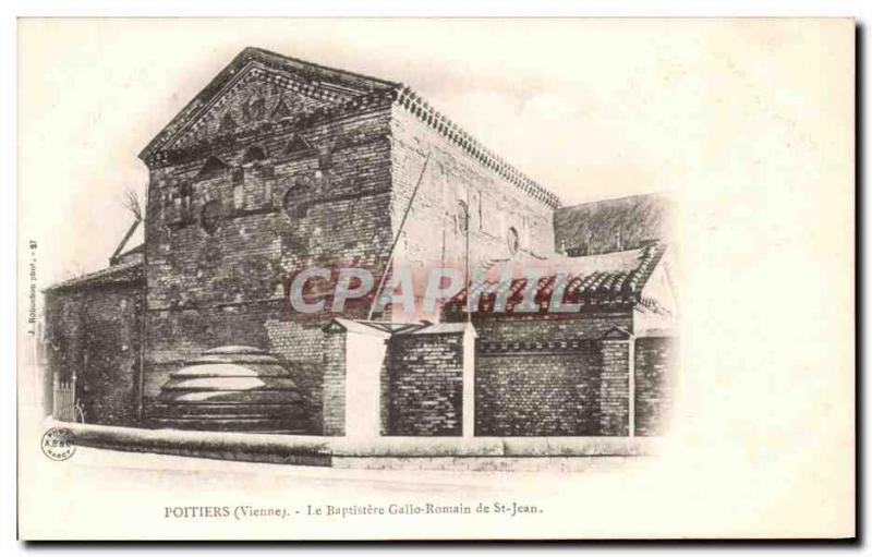 Old Postcard Poitiers The Gallo Roman Baptistery of St. John