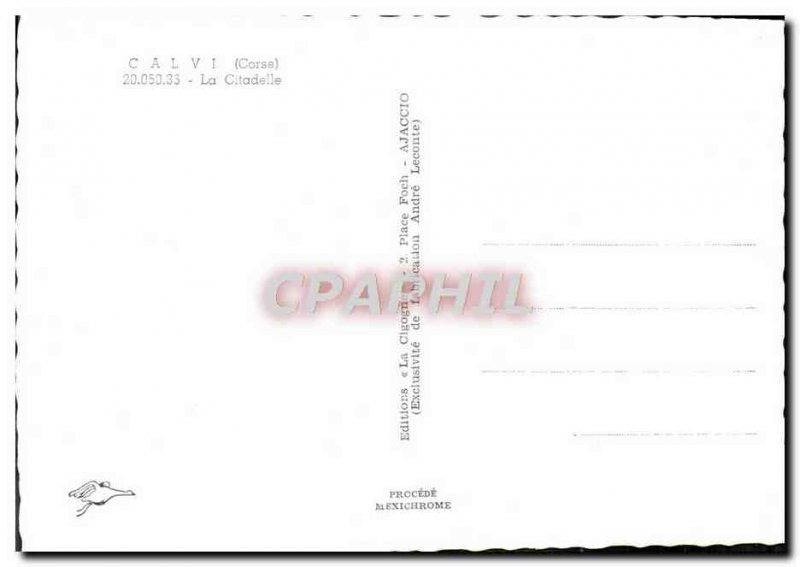 Postcard Modern Calvi Citadel