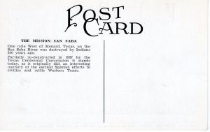 US    PC5231 MISSION SAN SABA, MENARD, TEXAS